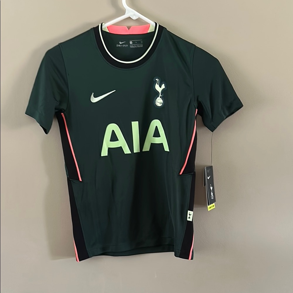 Nike Dark Green Soccer Jersey with Pink Highlights